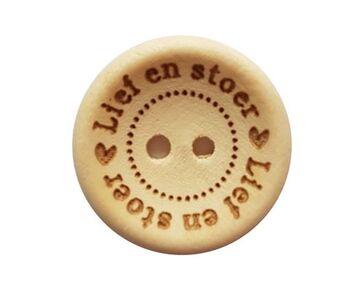 Houten knopen 20 mm 4 stuks - Lief en stoer
