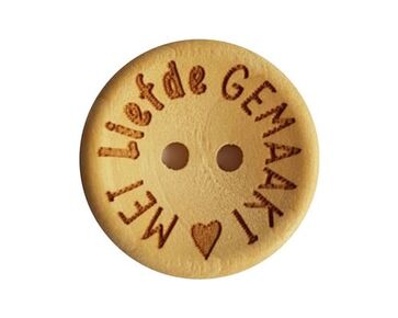 Houten knopen 20 mm 4 stuks  - Met liefde gemaakt