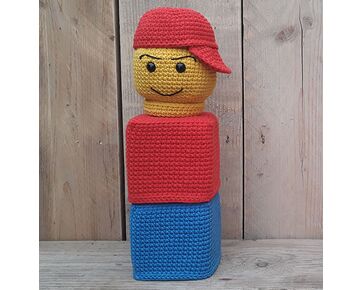 Lego stapelpop haken - haakpatroon Lego