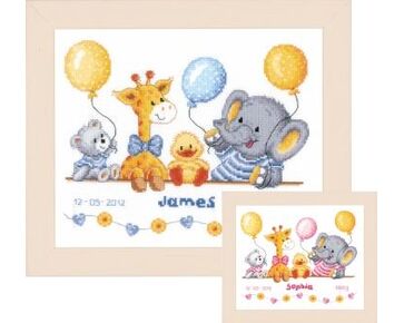 Geboortetegel Geboortefeestje - Vervaco borduurpakket | hobbygigant.nl