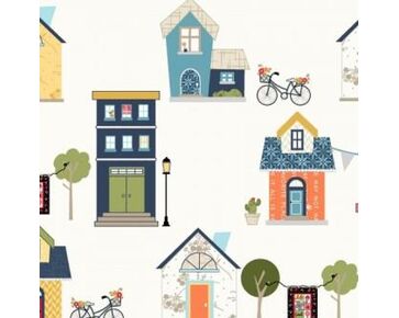 Quiltstof Make Yourself at Home - Fat Quarter - Rinske Stevens Design - RSDFQ9390SWZ