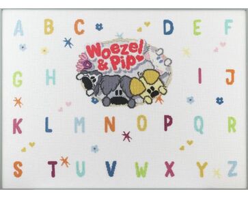 Woezel en Pip kids ABC borduurpakket - Pako 271.046