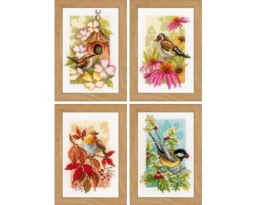 4 Seizoenen miniatuurset borduurpakket - Vervaco Telpatroon - HobbyGigant