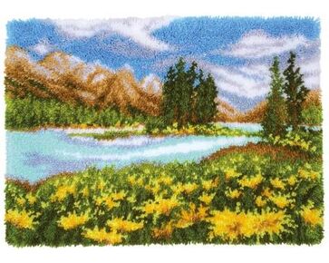 Berglandschap knooptapijt - Knooppakket Vervaco - HobbyGigant