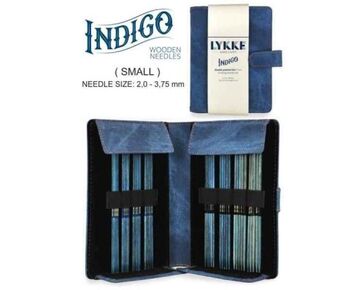 Lykke Indigo sokkennaalden set 15 cm (6")
