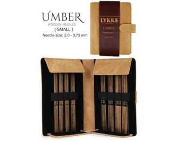 Lykke Umber sokkennaalden set 15 cm (6")
