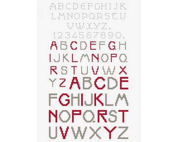 Gratis borduurpatroon ABC - DMC