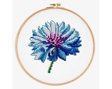 Gratis borduurpatroon Korenbloem - DMC