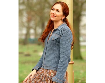 Jeans jasje haken - haakpatroon Linda Modderman