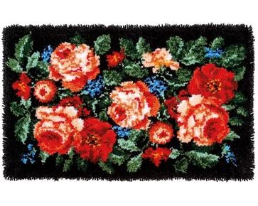 Stamrozen knooptapijt - Vervaco Knooppakket-Hobbygigant