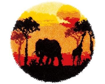 African sunset knoopvormtapijt - Vervaco Knooppakket-HobbyGigant