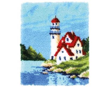 Vuurtoren knooptapijt - Vervaco Knooppakket-HobbyGigant