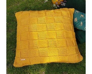 Lounge kussen breien 80 x 80 cm - breipatroon
