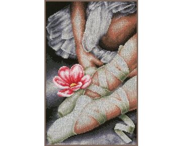 Mijn kleine ballerina's borduurpakket - LanArte telpatroon-HobbyGigant