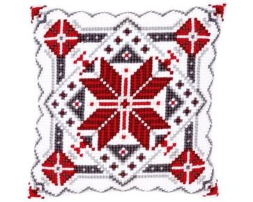 IJskristal 2 borduurkussen - Vervaco borduurpakket-HobbyGigant