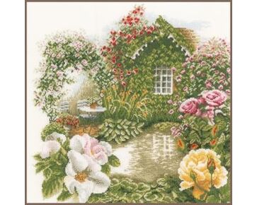 Rozentuin borduurpakket - LanArte telpatroon | HobbyGigant