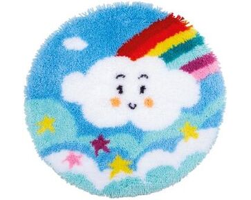 Regenboogwolkje knoopvormtapijt - Vervaco Knooppakket | HobbyGigant