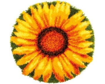 Zonnebloem knoopvormtapijt - Vervaco Knooppakket | HobbyGigant