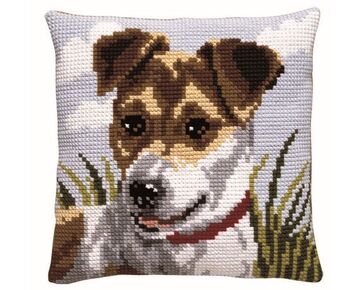 Jack Russel borduurkussen - PAKO borduurpakket | HobbyGigant