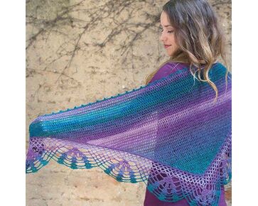 Sjaal / omslagdoek haken met Katia Stella | pakket hobbygigant.nl