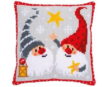 Kerstkabouters met ster - Vervaco borduurpakket | HobbyGigant