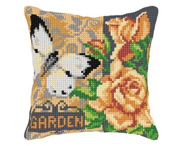 Garden borduurkussen - borduurpakket Orchidea | HobbyGigant