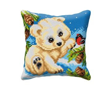 IJsbeertje borduurkussen - borduurpakket Orchidea | HobbyGigant