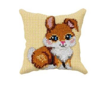 Konijntje kleine knoop- en borduurkussen Orchidea pakket | HobbyGigant