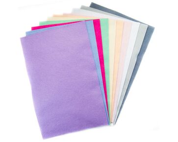 Vilten lapjes pastelkleuren - 100% wol - 10 stuks | HobbyGigant