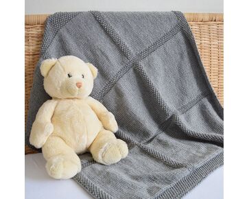 Babydeken in blokpatroon breien - Hobby Gigant breipakket | hobbygigant.nl