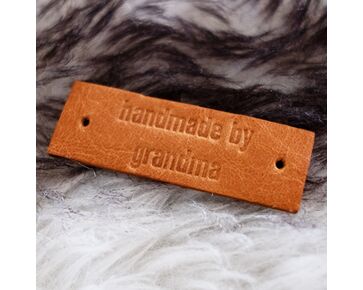 Leren label 'Handmade by grandma' Muud | hobbygigant.nl