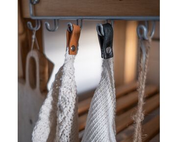 Leren lussen zwar 2 stuks - Muud | hobbygigant.nl