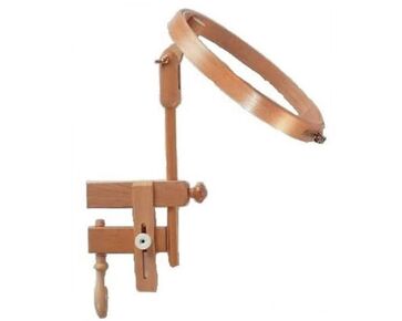 Borduurring met tafelklem hout 18.5 cm | HobbyGigant