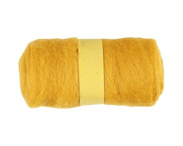 Gekaarde viltwol geel | hobbygigant.nl