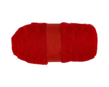 Gekaarde viltwol rood | hobbygigant.nl