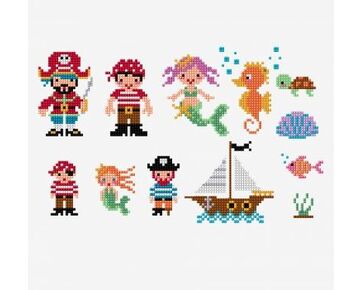 Gratis kruissteek borduurpatroon Under the sea - DMC  | hobbygigant.nl