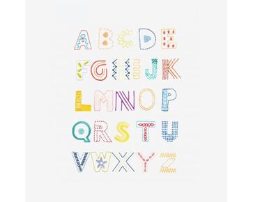 borduurpatroon Alfabet fantasie - DMC  | hobbygigant.nl