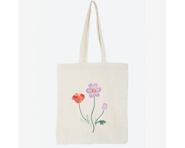 Tas wilde bloemen borduren - DMC pakket inclusief borduurpatroon | hobbygigant.nl