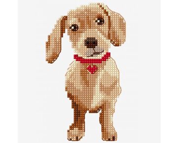 kruissteek borduurpatroon Teckel - DMC  | hobbygigant.nl