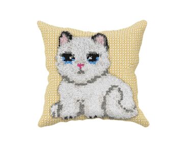 Poes kleine knoop- en borduurkussen Orchidea pakket | HobbyGigant