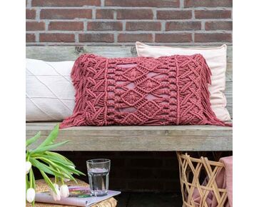 Daring Diamonds macramé kussen maken - Durable macramé pakket | hobbygigant.nl