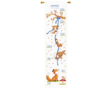 Groeimeter Vrolijke bosvriendjes borduurpakket - Vervaco telpatroon | HobbyGigant