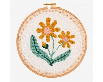 Zonnehoed bloemen punchen - Gratis patroon