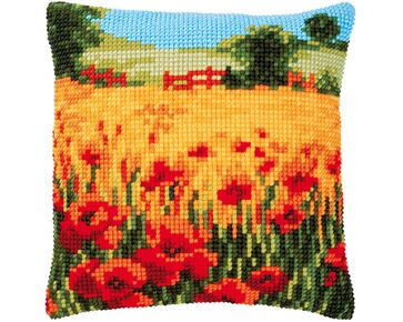 Klaprozenlandschap borduurkussen - Vervaco borduurpakket | HobbyGigant