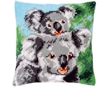 Koala met baby borduurkussen - Vervaco borduurpakket | HobbyGigant