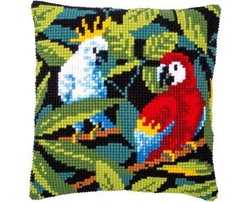 Tropische vogels borduurkussen - Vervaco borduurpakket | HobbyGigant
