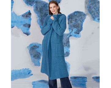 Maxi damesvest breien - Lang Yarns Suri Alpaca breipakket | hobbygigant.nl