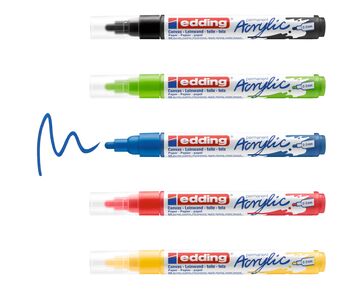 edding Acrylmarker 5100 medium set 000 - 5 stuks