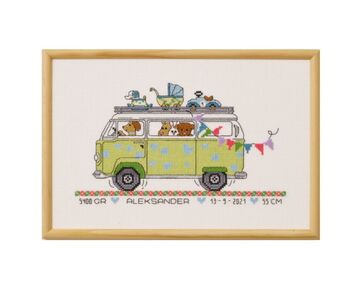 Bus jongen borduurpakket - Permin Scandinavian art needlework telpatroon | HobbyGigant