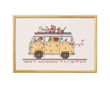 Bus meisje borduurpakket - Permin Scandinavian art needlework telpatroon | HobbyGigant